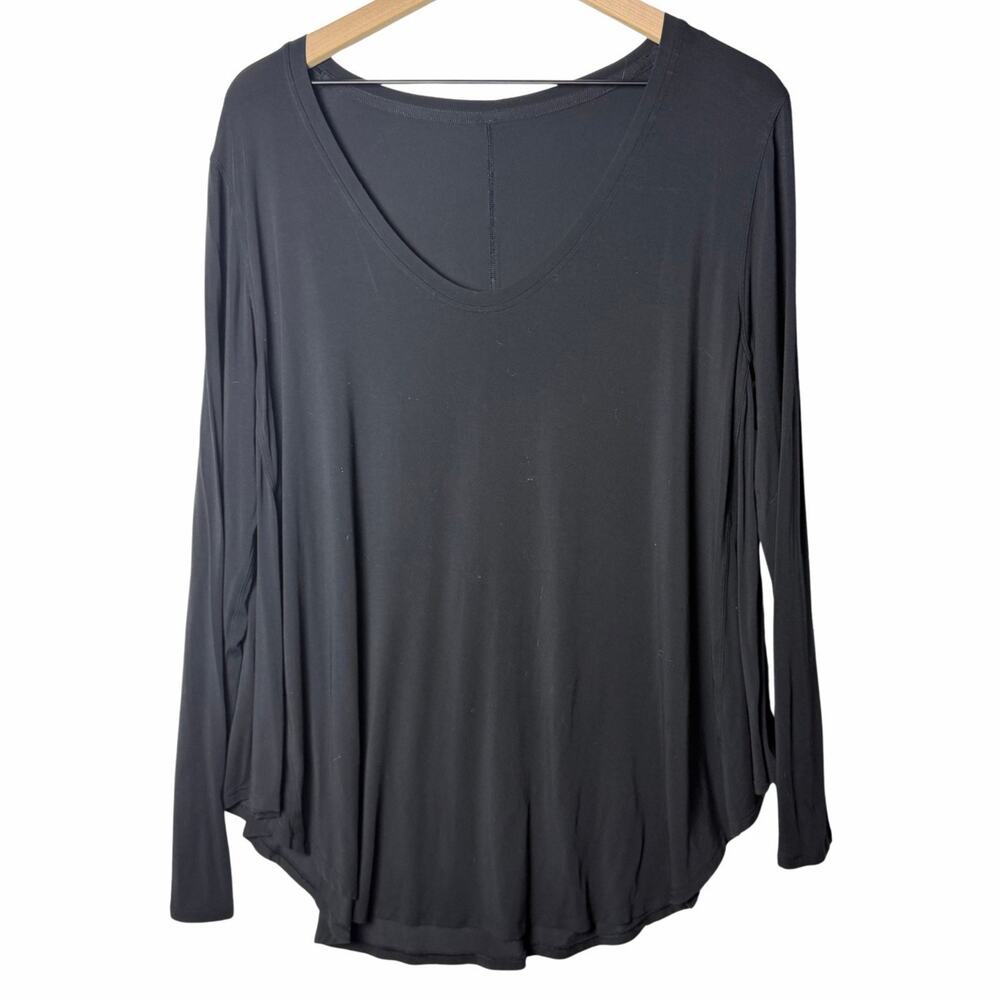 Lululemon Nulu Relaxed-Fit Yoga Long Sleeve Shirt Black Women's size 10/12